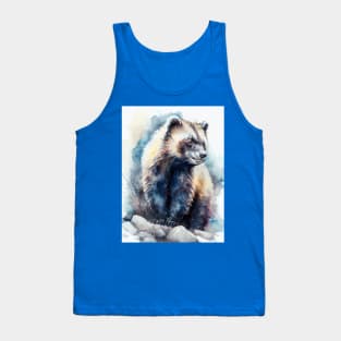 Arctic Wolverine - Watercolor Paint Tank Top